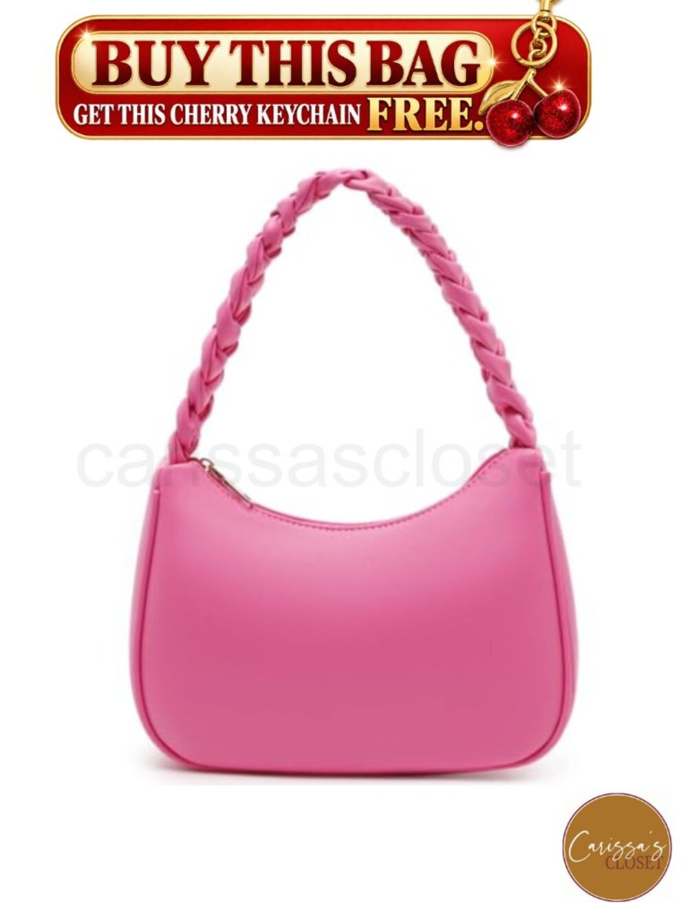 ✨ Hobo Shoulder Bag PU Leather Mini Clutch Purse with Zipper